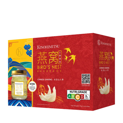 Kinohimitsu Bird's Nest with Chinese Ginseng (6 bottles x 75g)