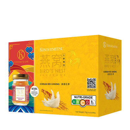 Kinohimitsu Bird's Nest with Korean Red Ginseng (6 bottles X 75g)