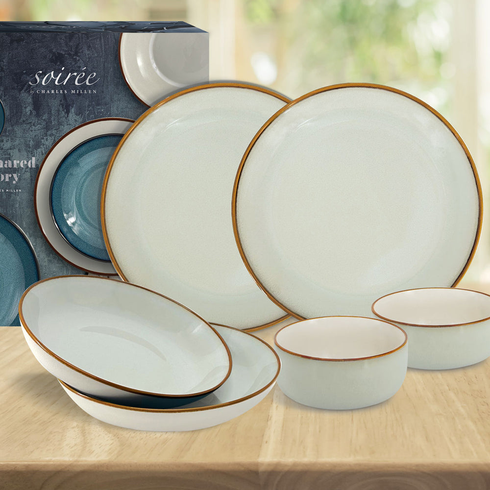 SOIRÉE by CHARLES MILLEN Candére 6-pc Dining Set - Light Grey