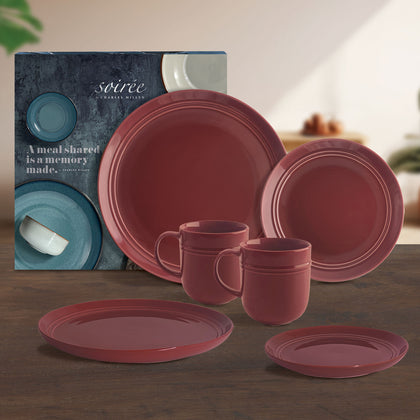SOIRÉE by CHARLES MILLEN Lerrin 6-pc Dining Set - Wine Red