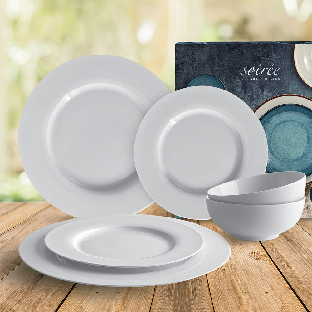 SOIRÉE by CHARLES MILLEN Weiss 6-pc Dining Set - Flat White