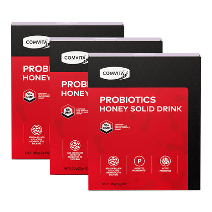 COMVITA Probiotics Honey Solid Drink UMF10+ 15 Sachets x 2g - Bundle of 3