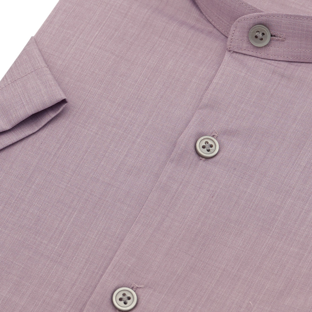Hechter Wrinkle Free Mandarin Collar Short-Sleeved Shirt (DRCSR2123) - Purple