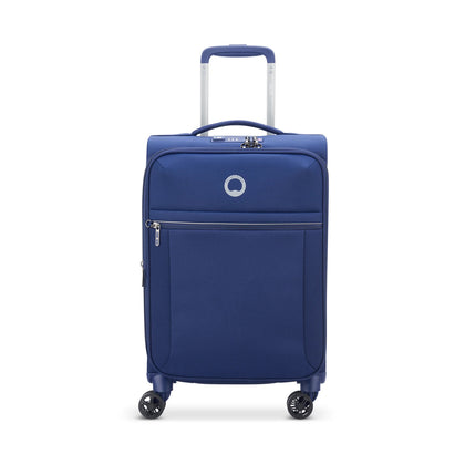 Delsey Paris Brochant 2.0 55cm 4 Double Wheels Expandable Cabin Trolley Case - Blue