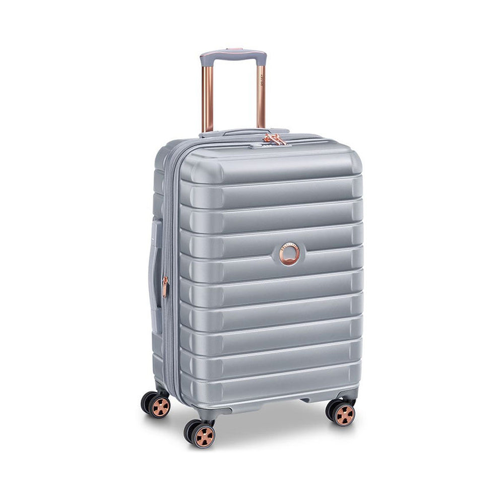 Delsey Paris 55cm Shadow 5.0 Double Wheels Expandable Trolley Case - Silver