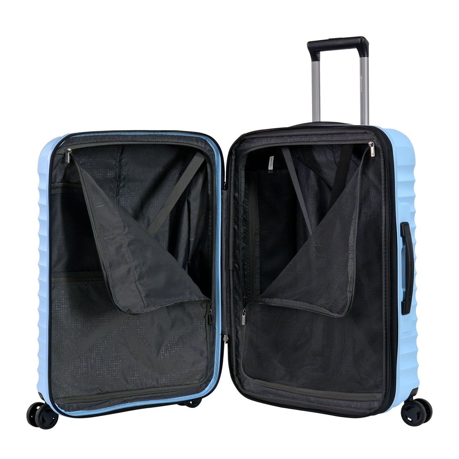 eminent EMI-KK66 24" Hard Case Spinner Luggage - Expandable TPO®, Anti-Theft Zipper, TSA Lock - Light Blue