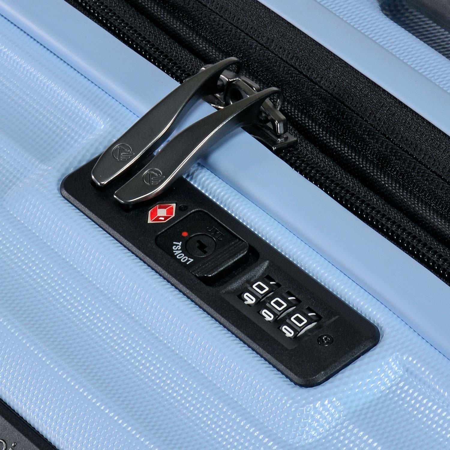eminent EMI-KK66 24" Hard Case Spinner Luggage - Expandable TPO®, Anti-Theft Zipper, TSA Lock - Light Blue