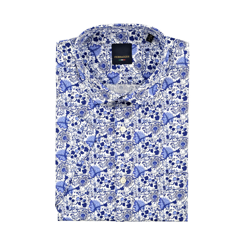 Ferraggus 100% Cotton Short-Sleeved Shirt - A