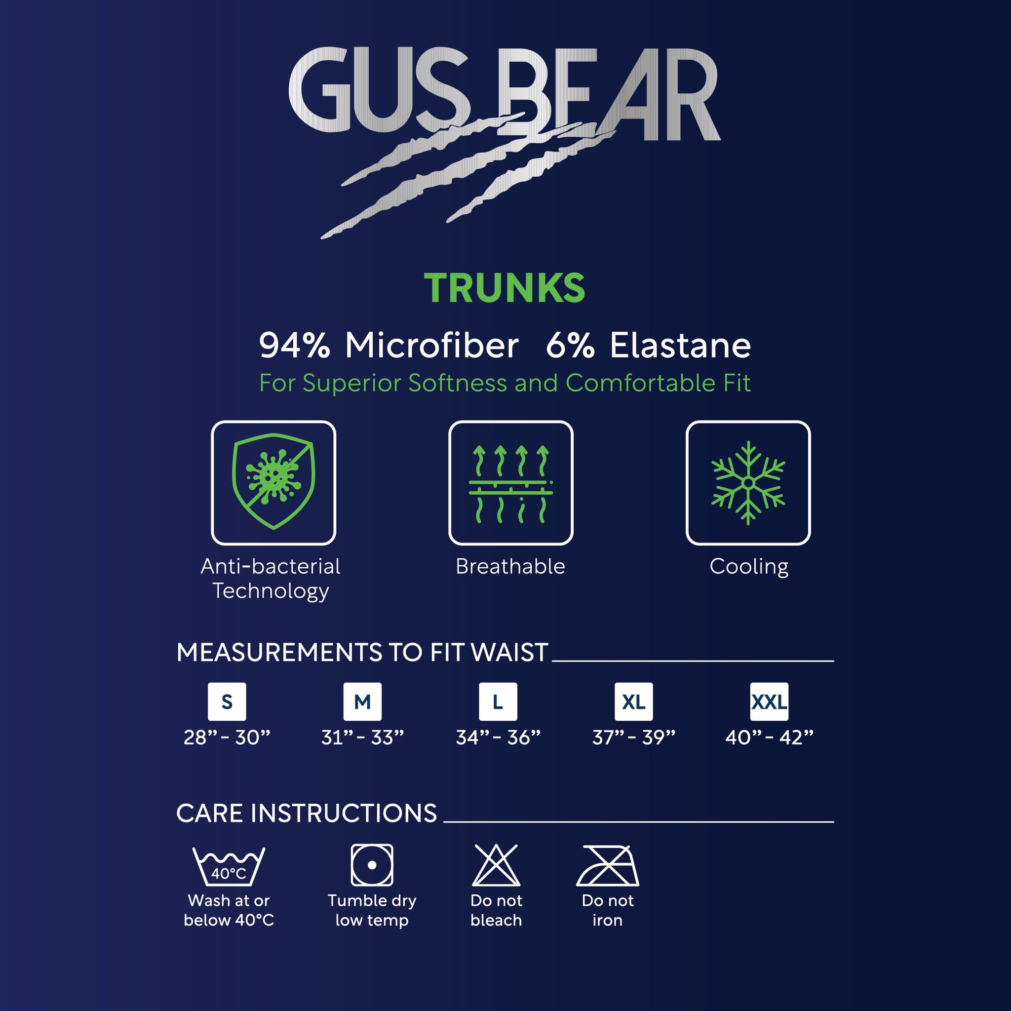 (Bundle of 2) GUS BEAR Microfiber Trunks (1-pc pack) - Red