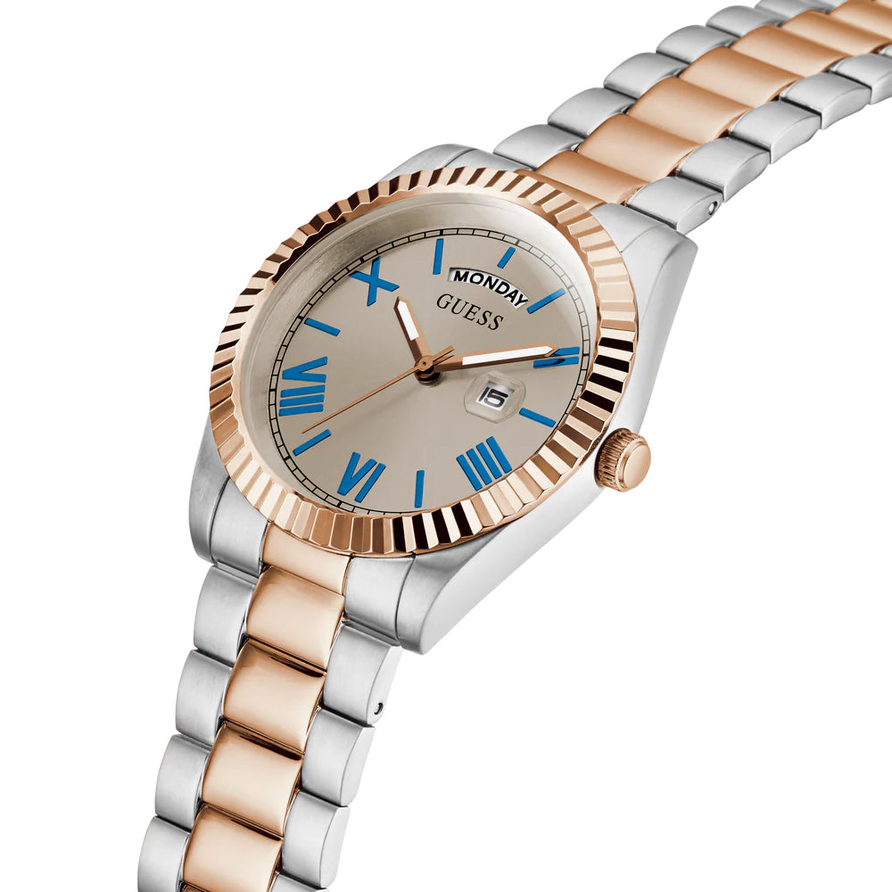 Guess Men 42mm Two-Tone / Grey Sunray Analog