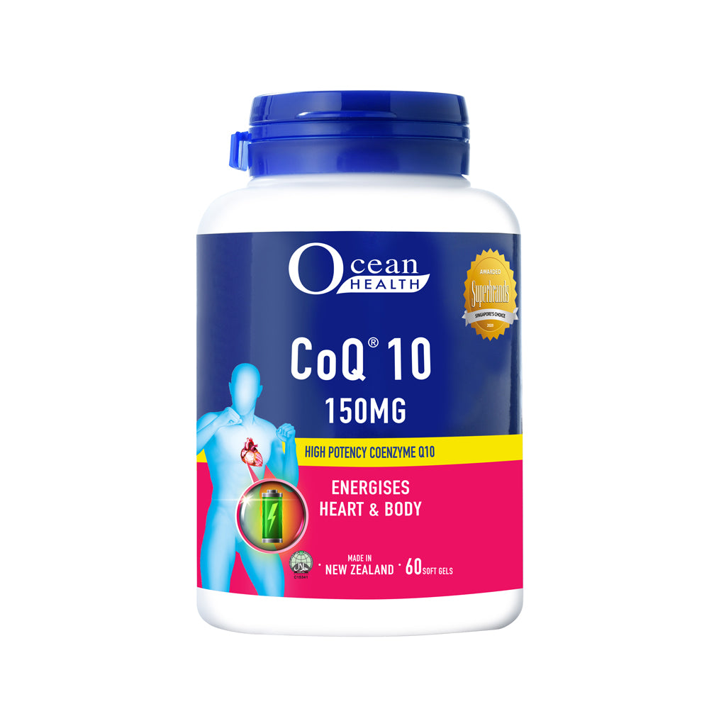 Ocean Health CoQ10 150mg 60 Softgels OG Singapore