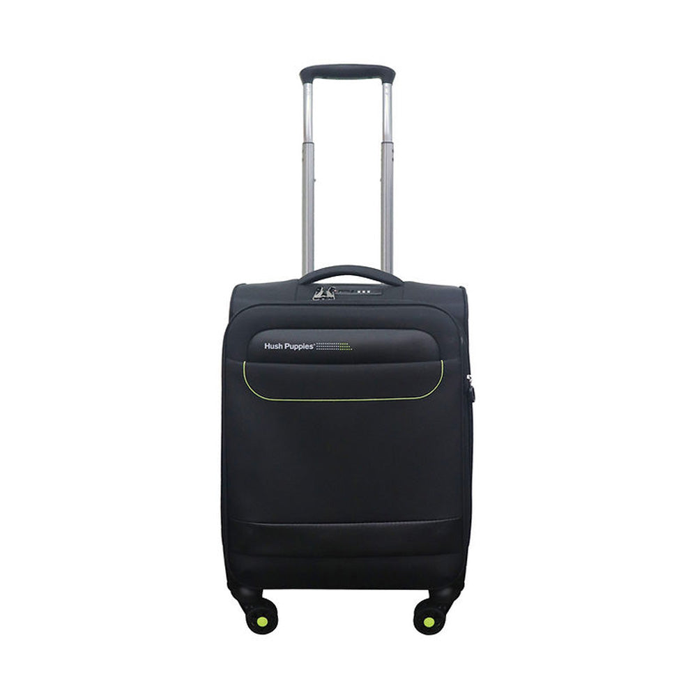 Hush Puppies HP69-3145 19" SUPER LIGHT Soft Case Spinner Luggage - Expandable, Anti-Theft Zipper, TSA Lock - Black