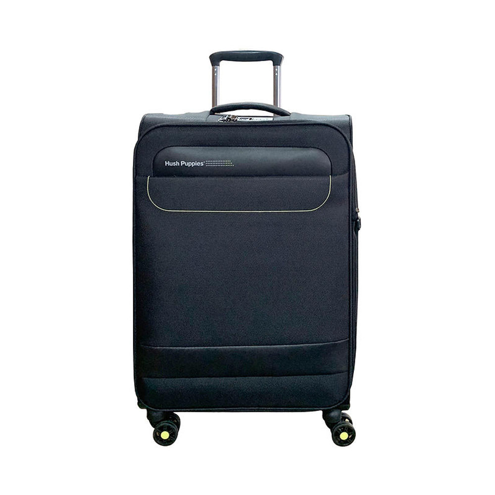 Hush Puppies HP69-3145 28" SUPER LIGHT Soft Case Spinner Luggage - Expandable, Anti-Theft Zipper, TSA Lock - Black