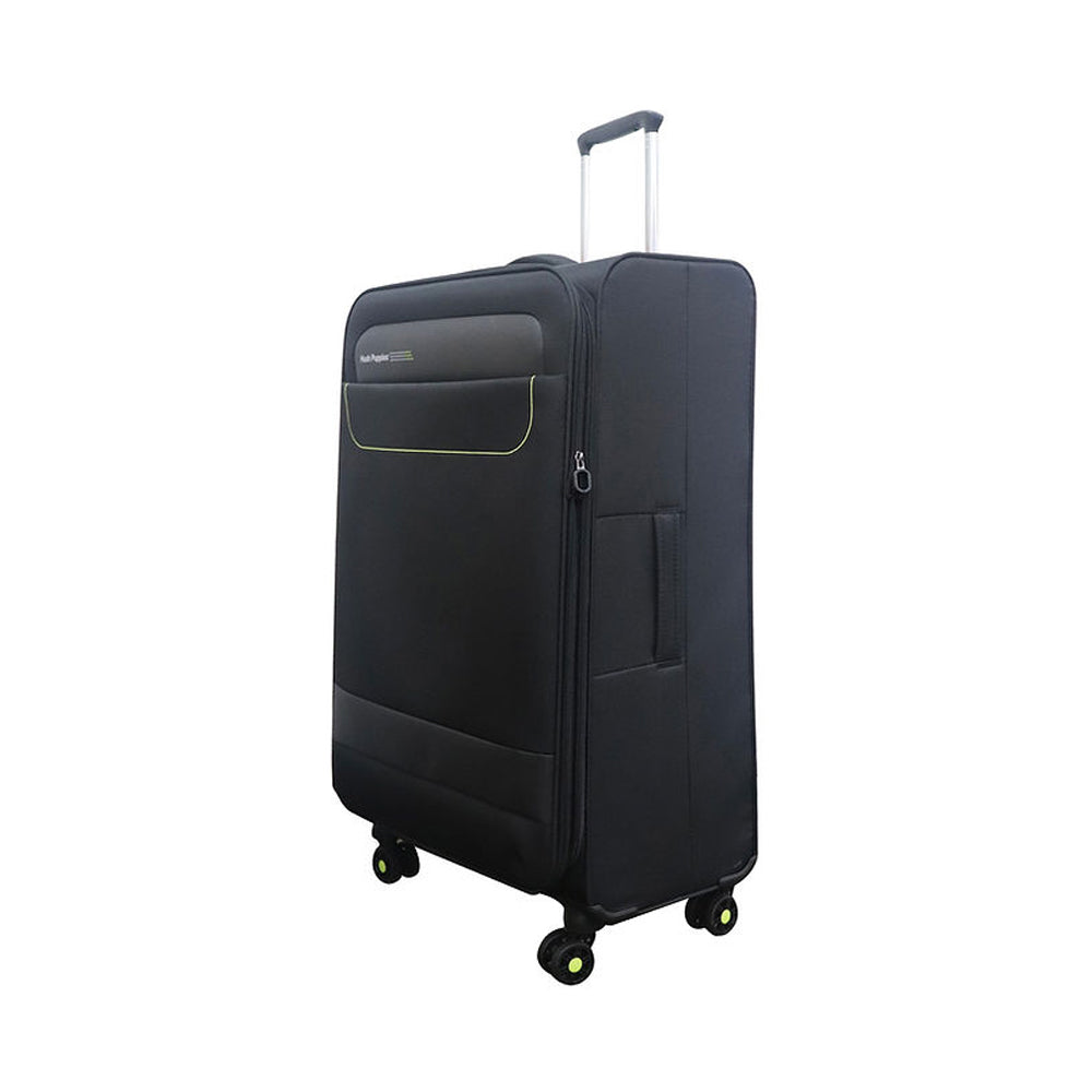 Hush Puppies HP69-3145 28" SUPER LIGHT Soft Case Spinner Luggage - Expandable, Anti-Theft Zipper, TSA Lock - Black