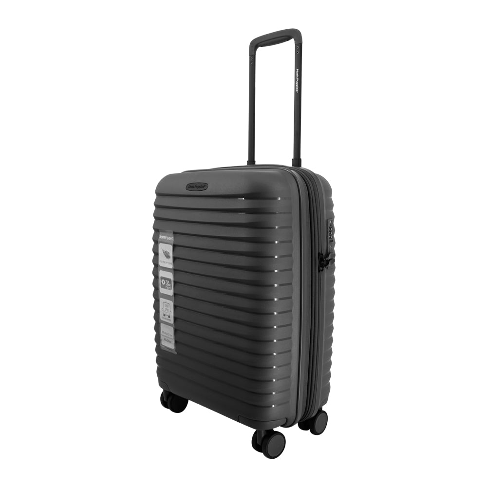 Hush Puppies HP69-4033 20"+24" Hard Case Spinner Luggage - Expandable, Anti-Theft Zipper, TSA Lock - Black