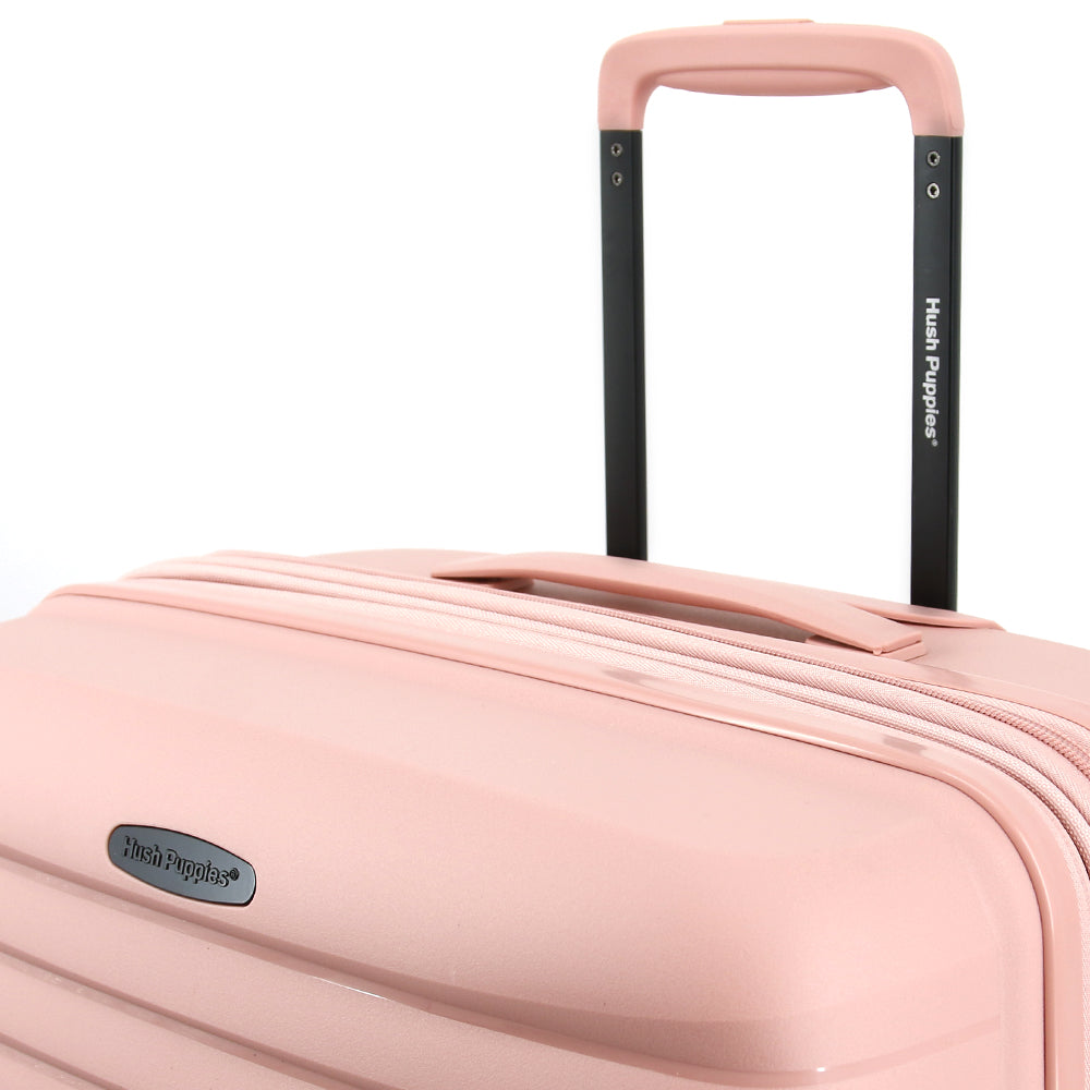 Hush Puppies HP69-4033 20"+24" Hard Case Spinner Luggage - Expandable, Anti-Theft Zipper, TSA Lock - Pink
