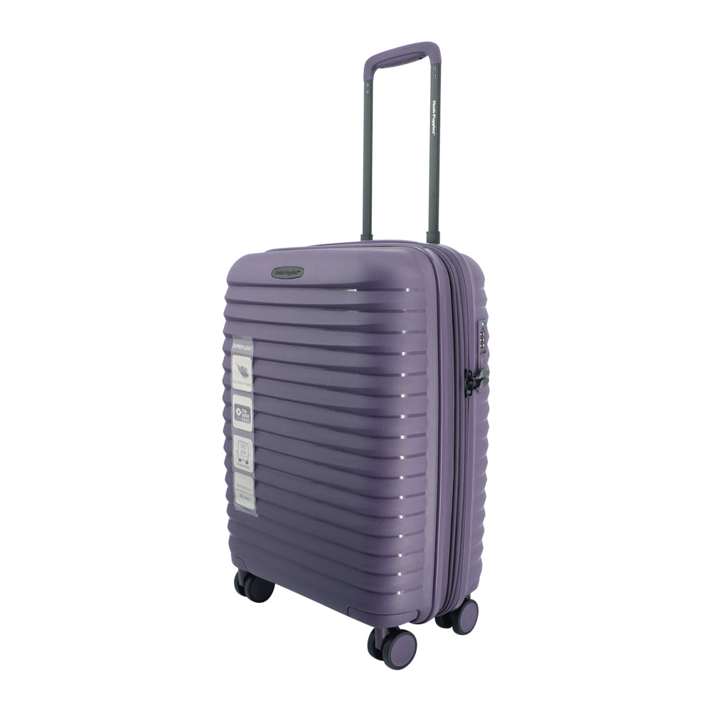 Hush Puppies HP69-4033 20"+24" Hard Case Spinner Luggage - Expandable, Anti-Theft Zipper, TSA Lock - Purple