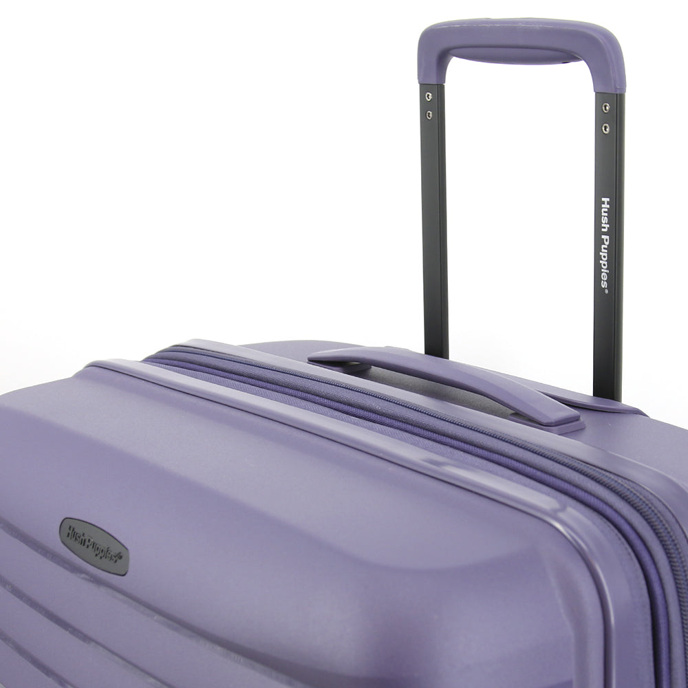 Hush Puppies HP69-4033 20"+24" Hard Case Spinner Luggage - Expandable, Anti-Theft Zipper, TSA Lock - Purple