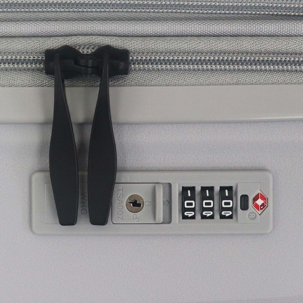 Hush Puppies HP69-4038 20"+24" Hard Case Spinner Luggage - Expandable, TSA Lock - Light Grey