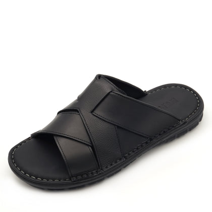 BRUNO CO. Cole Men's Leather Sandals - Black