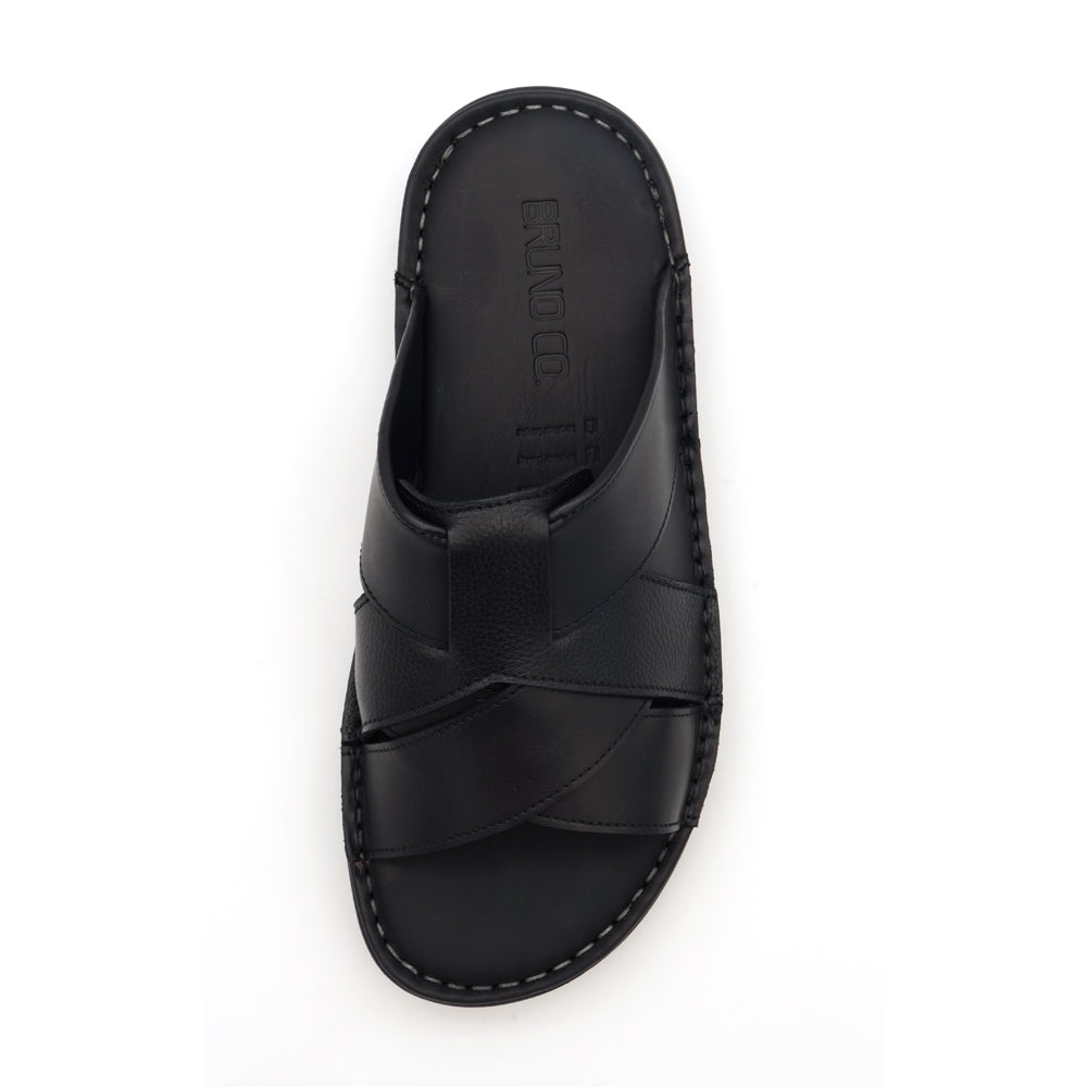 BRUNO CO. Cole Men's Leather Sandals - Black