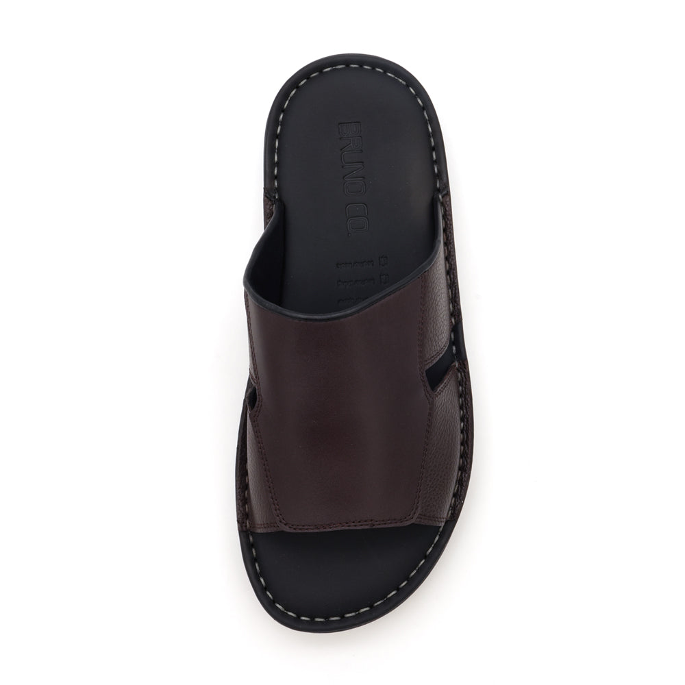 BRUNO CO. Carl Men's Leather Sandals - Coffee