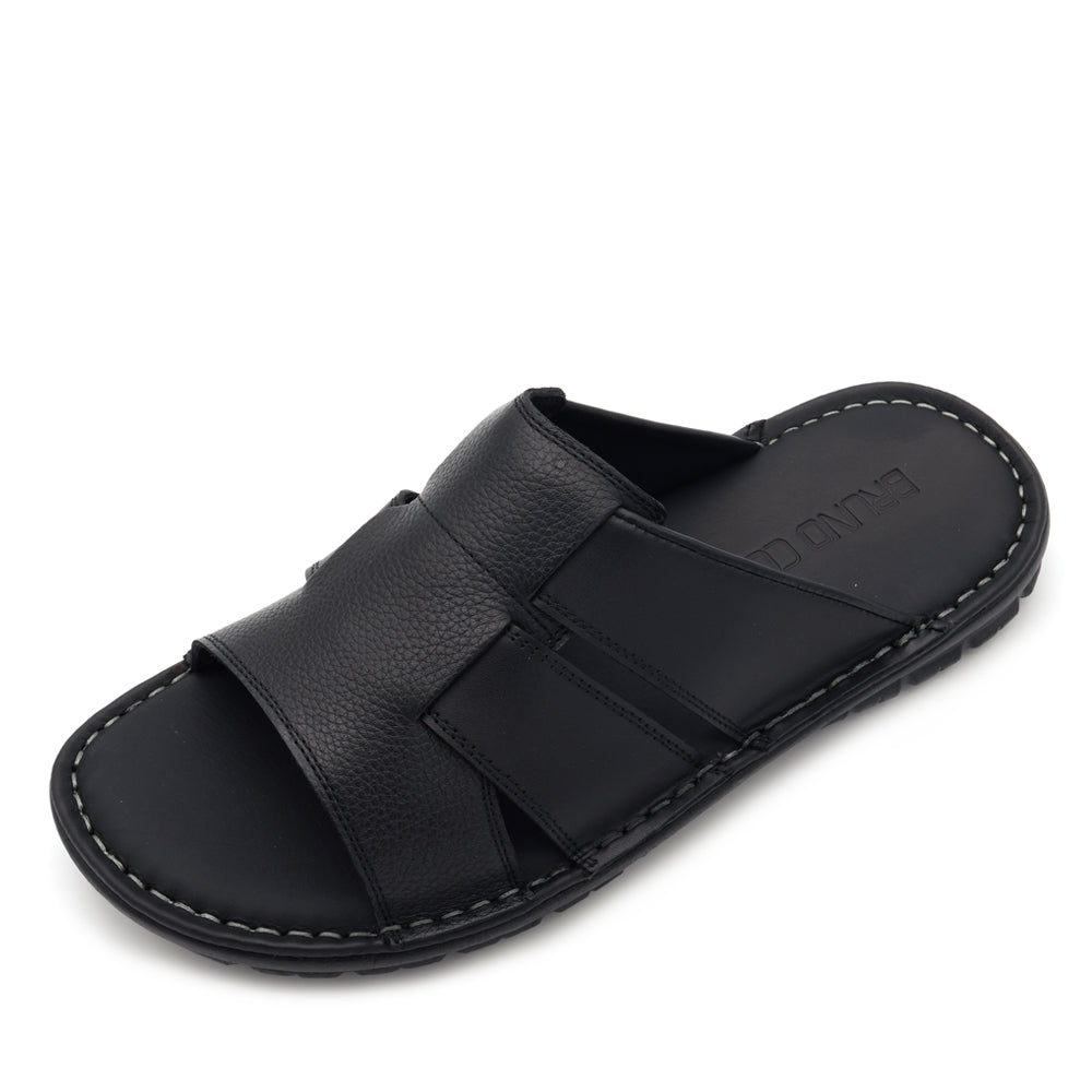 BRUNO CO. Calvin Men's Leather Sandals - Black