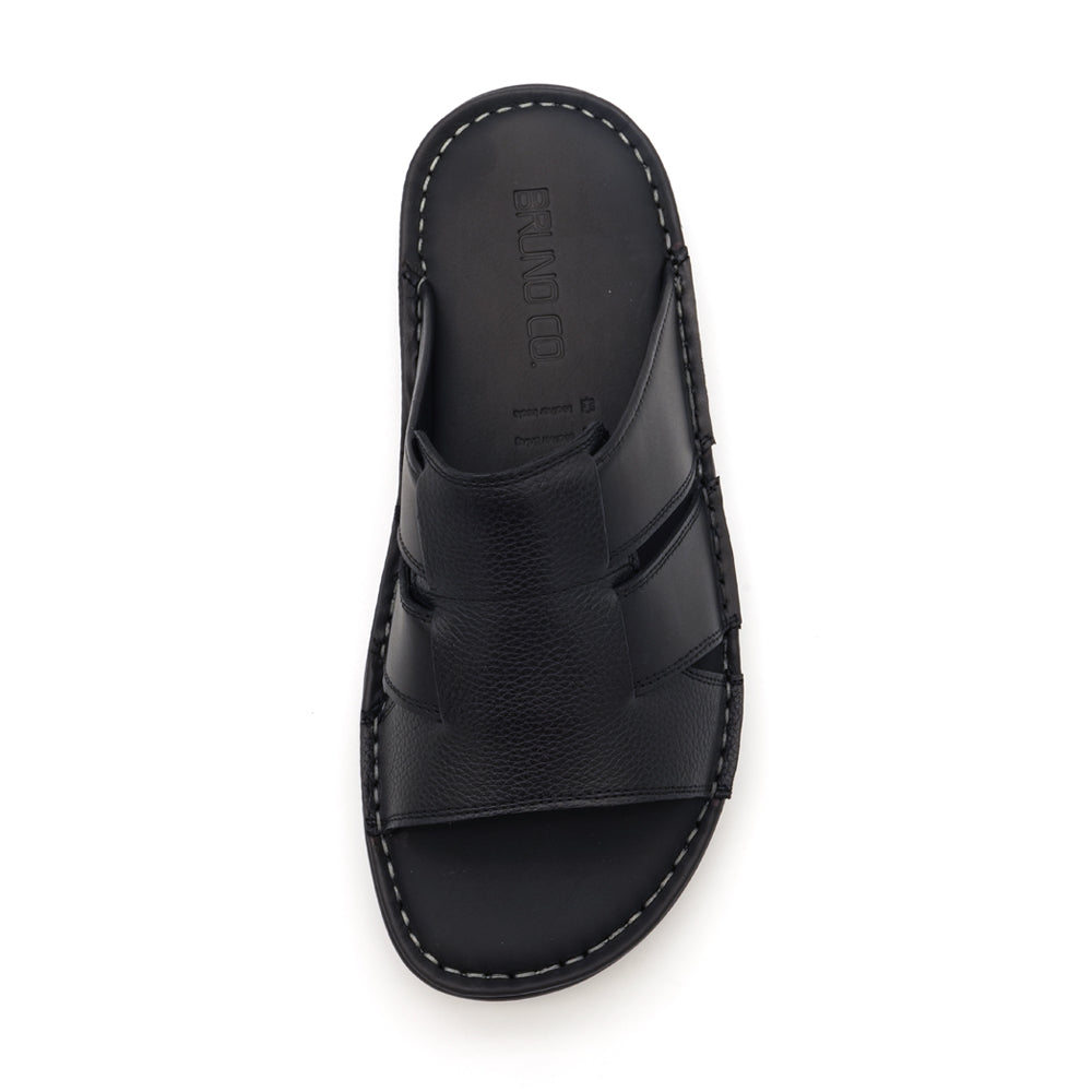 BRUNO CO. Calvin Men's Leather Sandals - Black