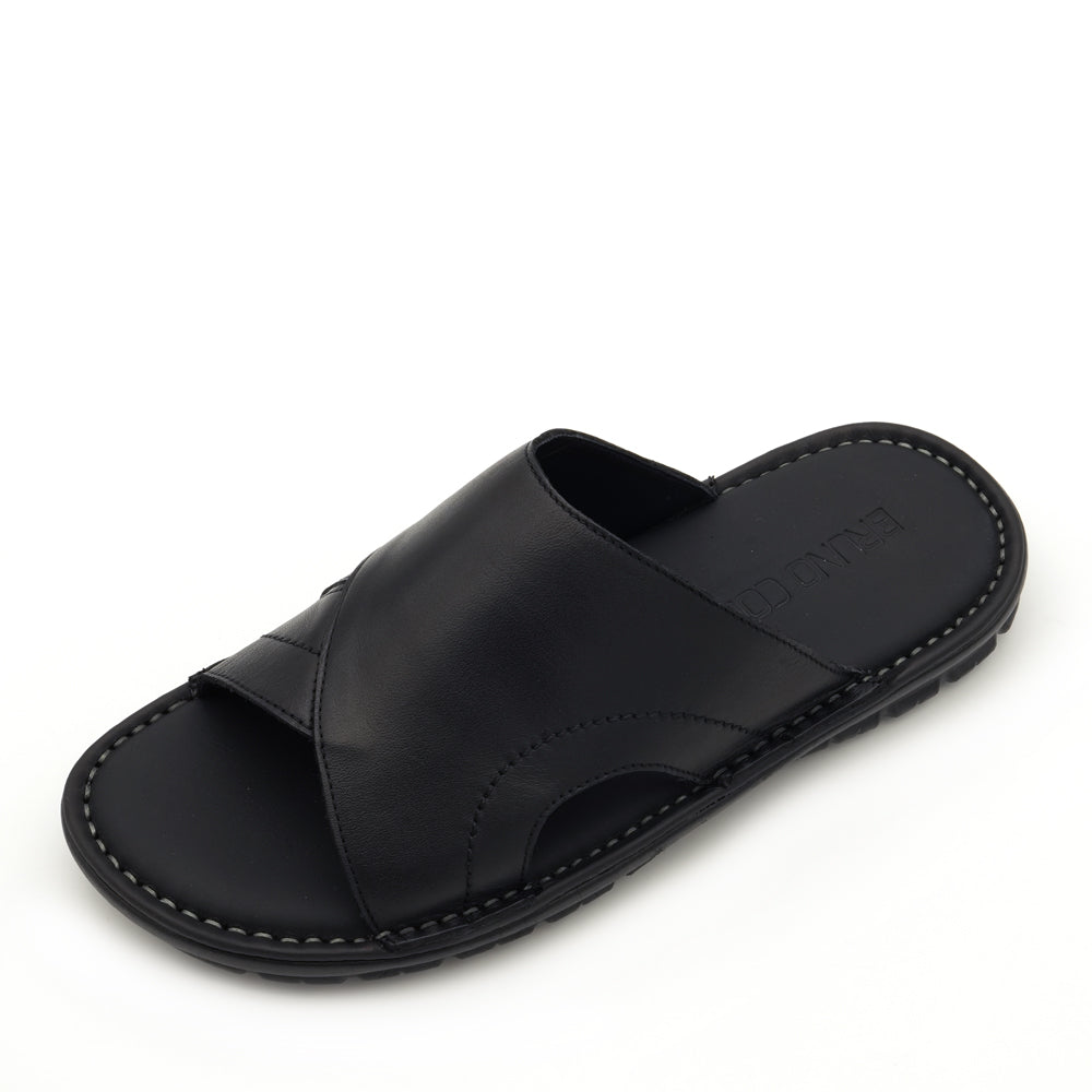 BRUNO CO. Cody Men's Leather Sandals - Black