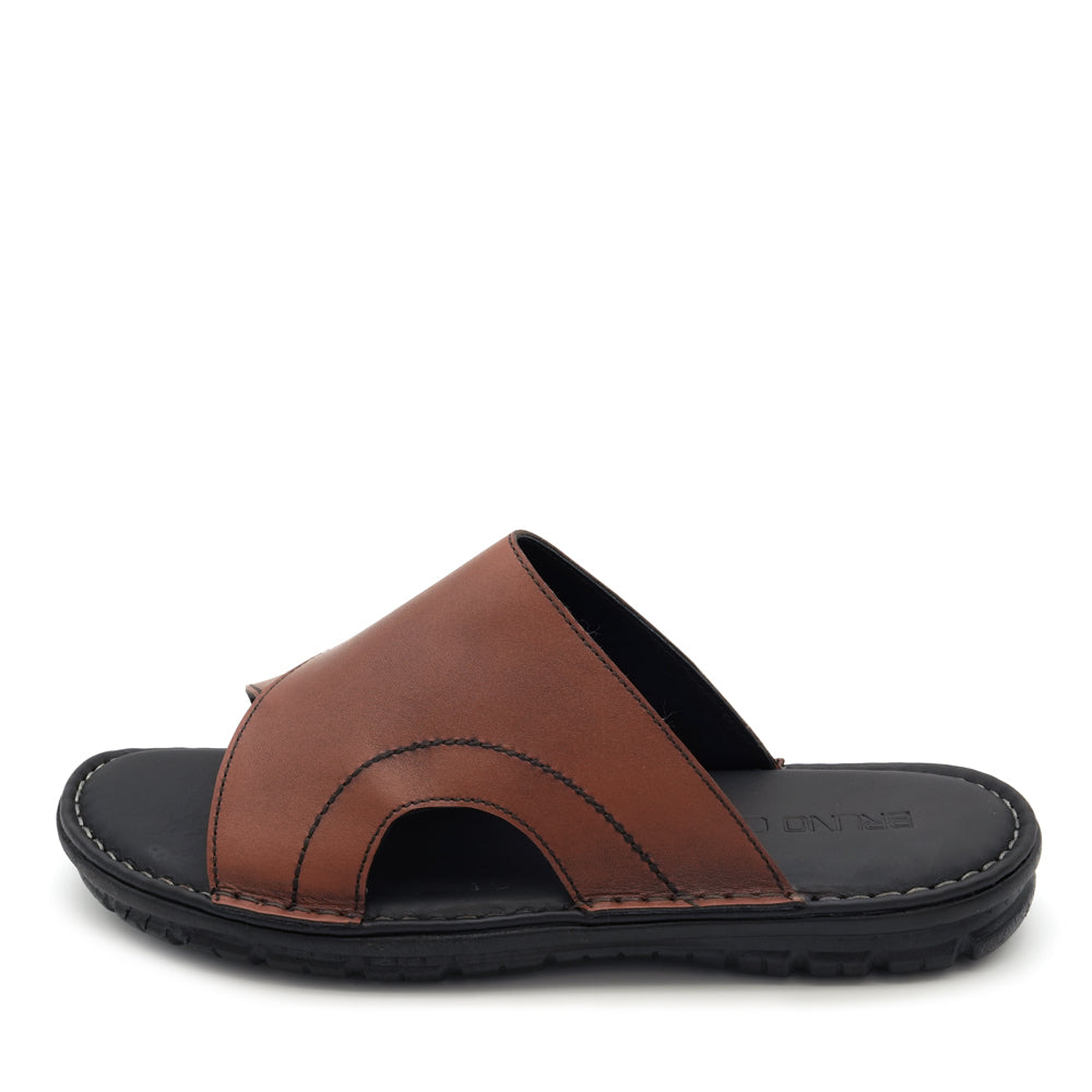 BRUNO CO. Cody Men's Leather Sandals - Tan
