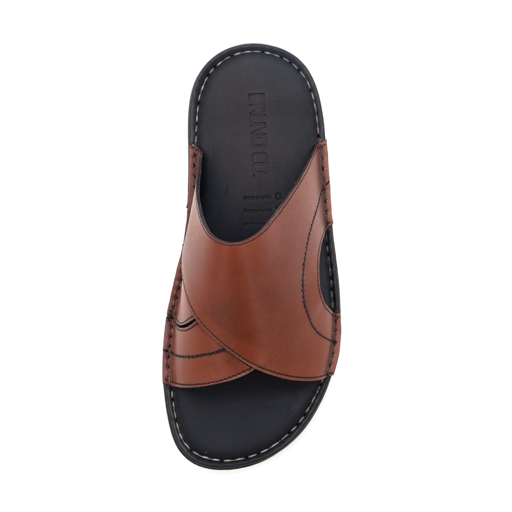 BRUNO CO. Cody Men's Leather Sandals - Tan