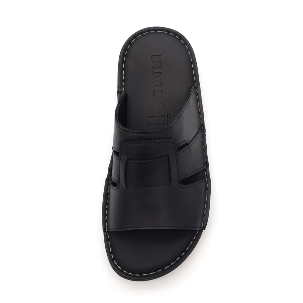 BRUNO CO. Connor Men's Leather Sandals - Black