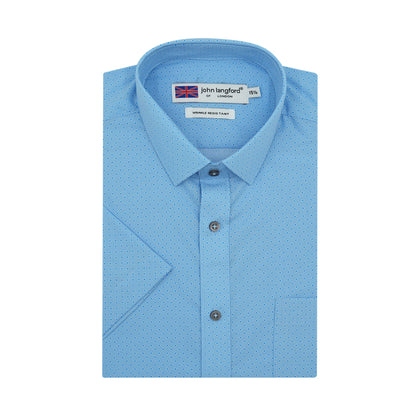 John Langford Short-Sleeved Shirt (Blue)