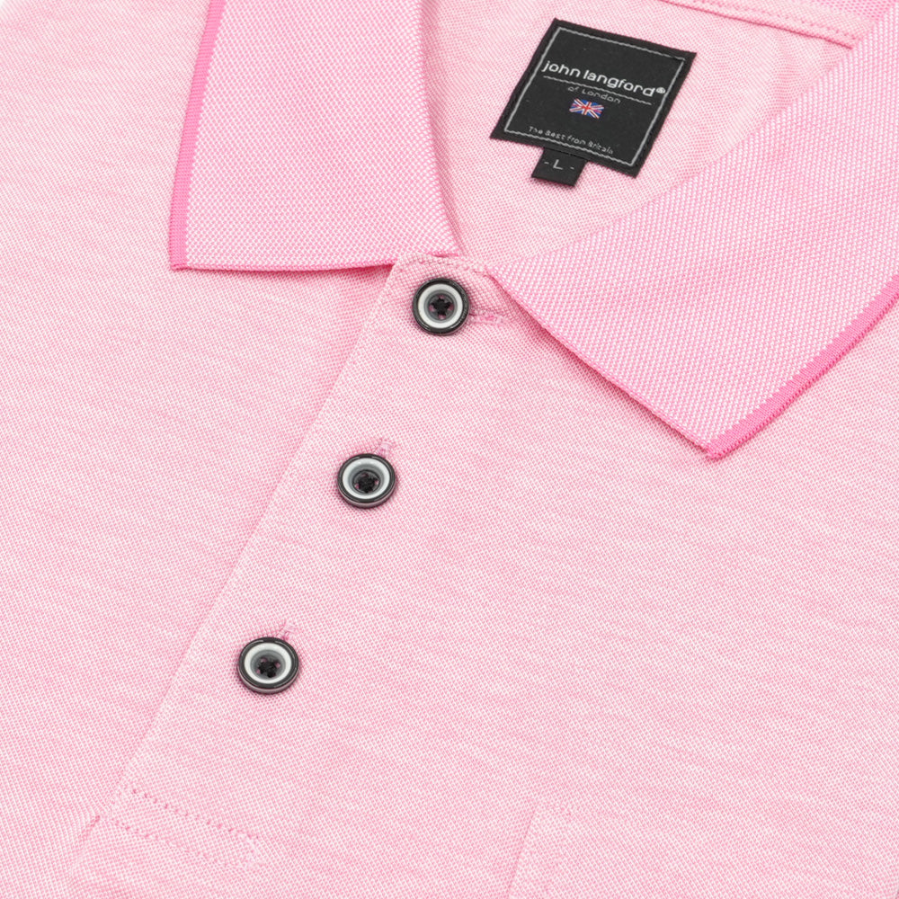 John Langford ShortSleeved Polo Pink OG Singapore