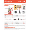 decakila Cordless Food Processor - Red (KMMG005R)