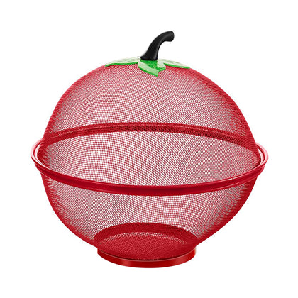 Kukeri Apple-Shaped Netting Food Cover / Fruit Basket - Red
