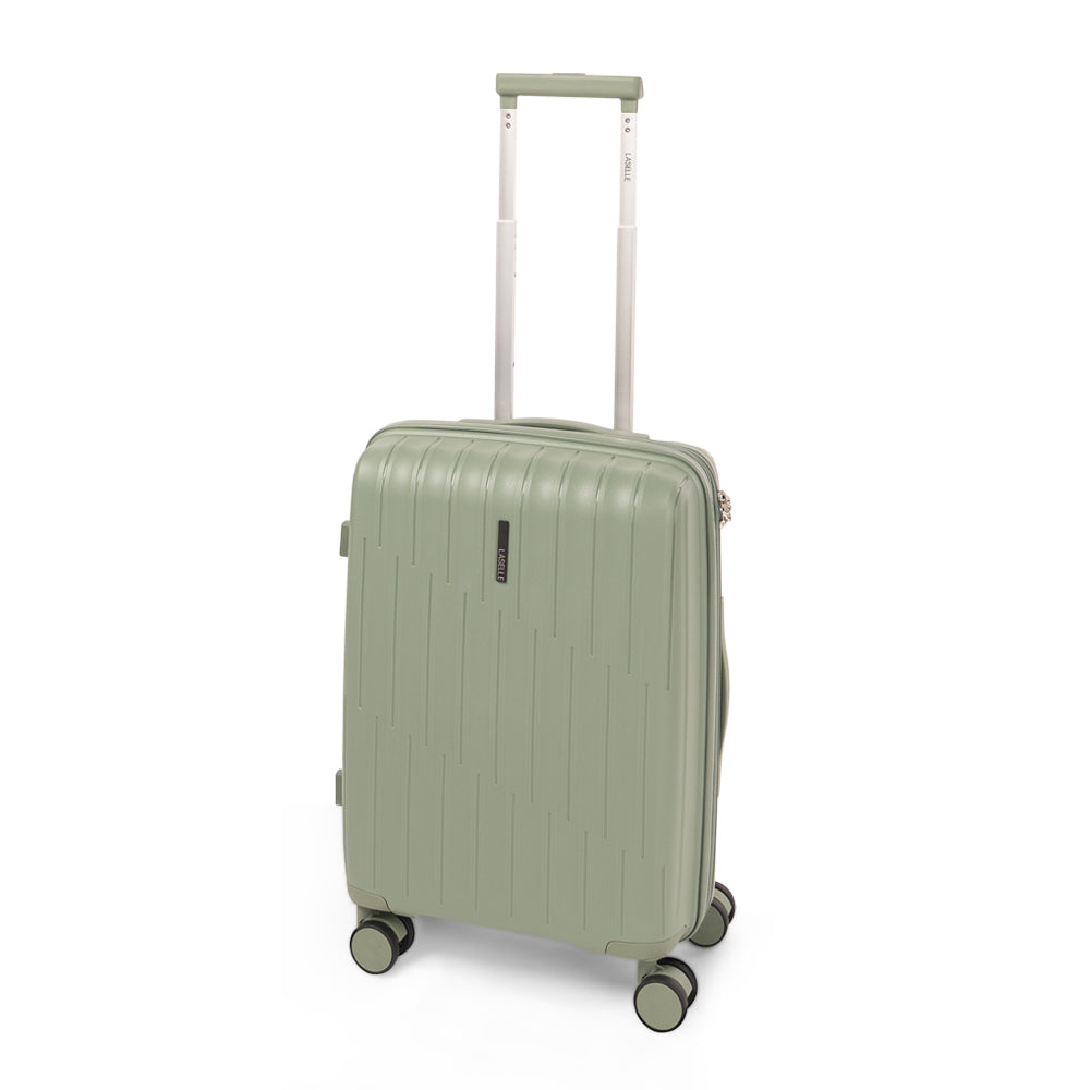 LASELLE FLEXLITE 20" 100% Polypropylene Double-Wheel Expandable Hard Case Spinner Luggage with Anti-Theft Zipper & TSA Lock - Jade