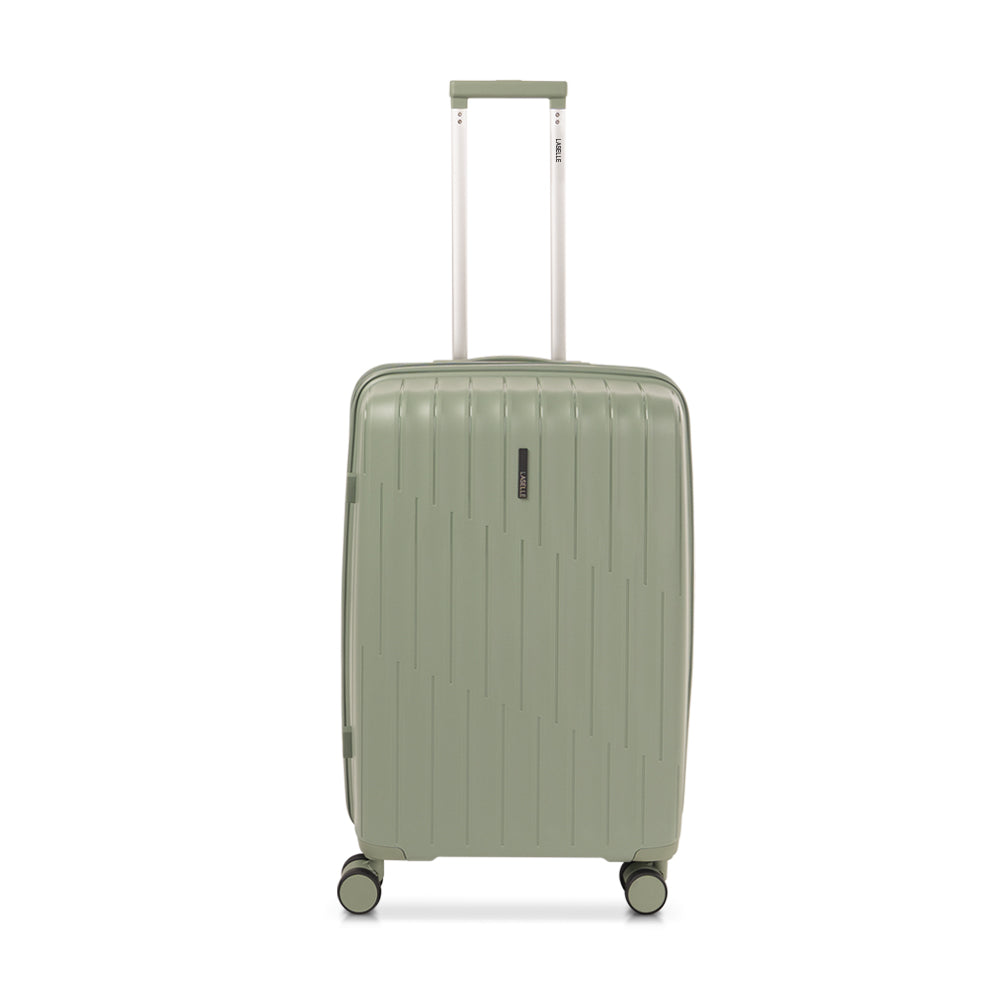 LASELLE FLEXLITE 24" 100% Polypropylene Double-Wheel Expandable Hard Case Spinner Luggage with Anti-Theft Zipper & TSA Lock - Jade