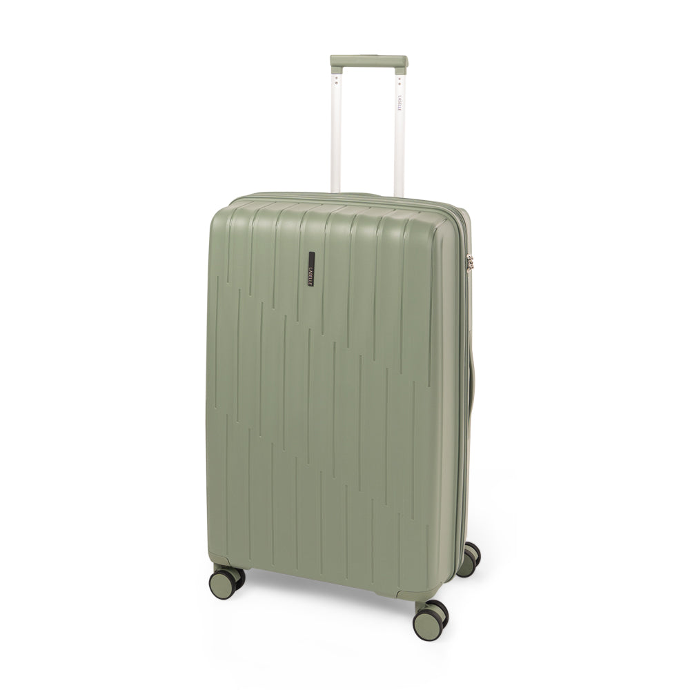 LASELLE FLEXLITE 28" 100% Polypropylene Double-Wheel Expandable Hard Case Spinner Luggage with Anti-Theft Zipper & TSA Lock - Jade