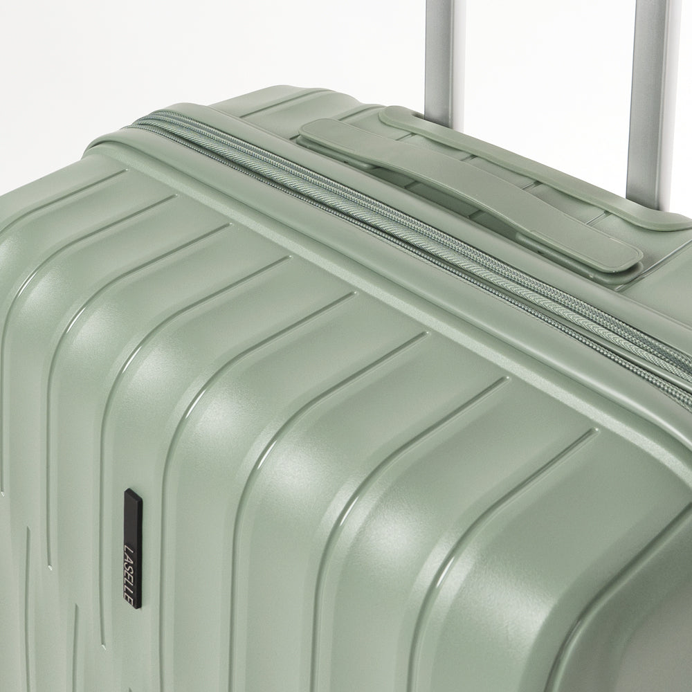 LASELLE FLEXLITE 28" 100% Polypropylene Double-Wheel Expandable Hard Case Spinner Luggage with Anti-Theft Zipper & TSA Lock - Jade