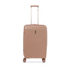 LASELLE FLEXLITE 24" 100% Polypropylene Double-Wheel Expandable Hard Case Spinner Luggage with Anti-Theft Zipper & TSA Lock - Rosewood