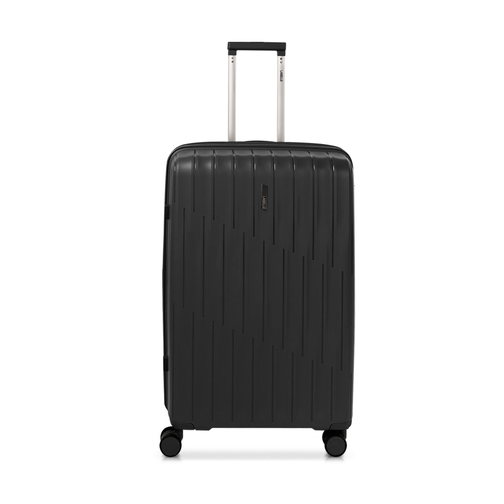 LASELLE FLEXLITE 28" 100% Polypropylene Double-Wheel Expandable Hard Case Spinner Luggage with Anti-Theft Zipper & TSA Lock - Midnight