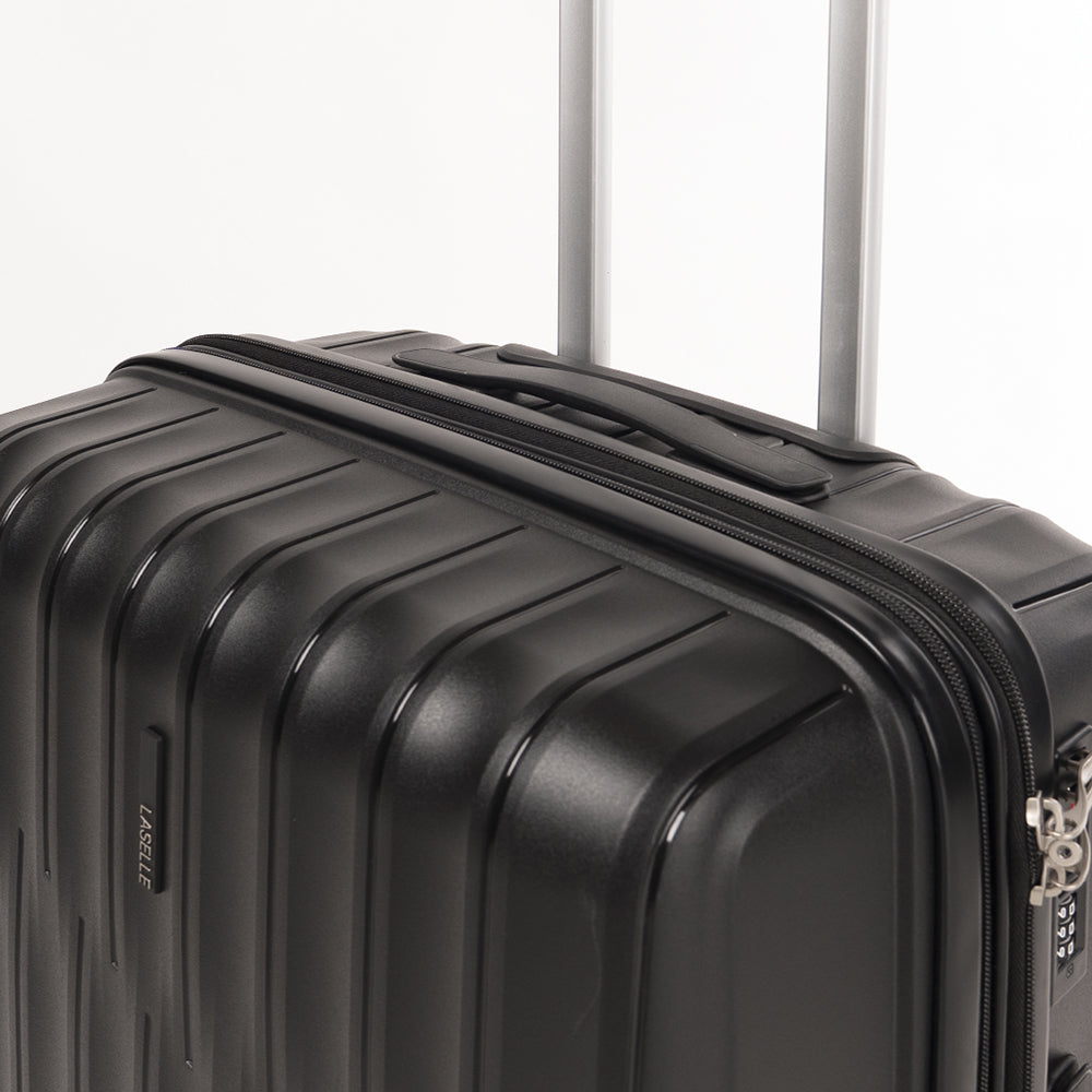 LASELLE FLEXLITE 28" 100% Polypropylene Double-Wheel Expandable Hard Case Spinner Luggage with Anti-Theft Zipper & TSA Lock - Midnight
