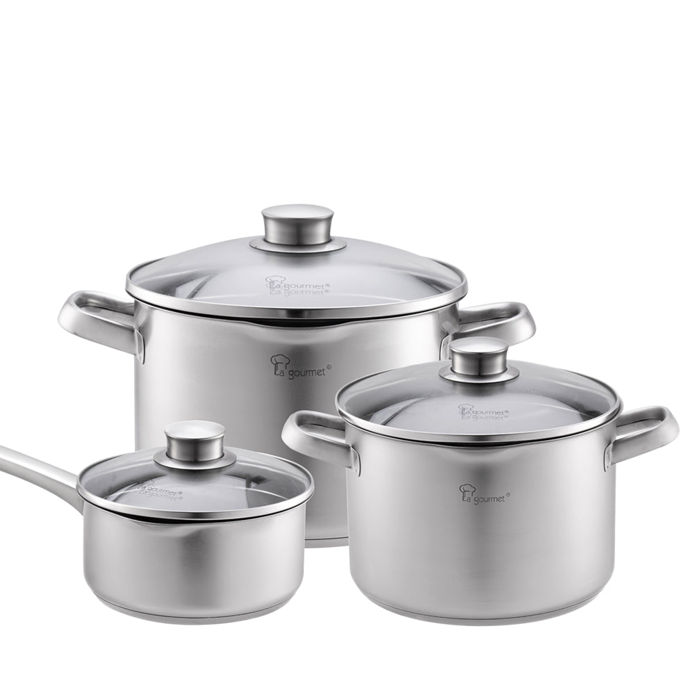 La gourmet Cook & Pour 3pcs Senior Stainless Steel Cookware Set (LGCP027955)