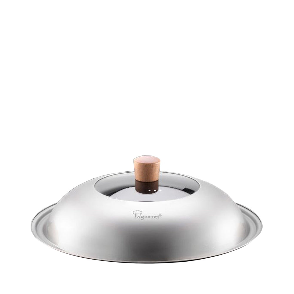 La gourmet Nitrigan 32cm Semi GLass Stainless Steel Cover (LGMCWCI394781N)