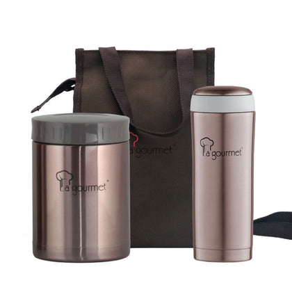 La gourmet Sakura 0.58L Food Jar + 0.35L Tumbler Thermalware set (LGSA302595)
