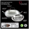 La gourmet 28cm 5-ply Stainless Steel Wok with Steamer (LGWK339799)