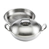 La gourmet 28cm 5-ply Stainless Steel Wok with Steamer (LGWK339799)