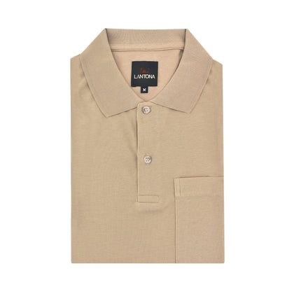 Lantona Short Sleeved Polo - Beige