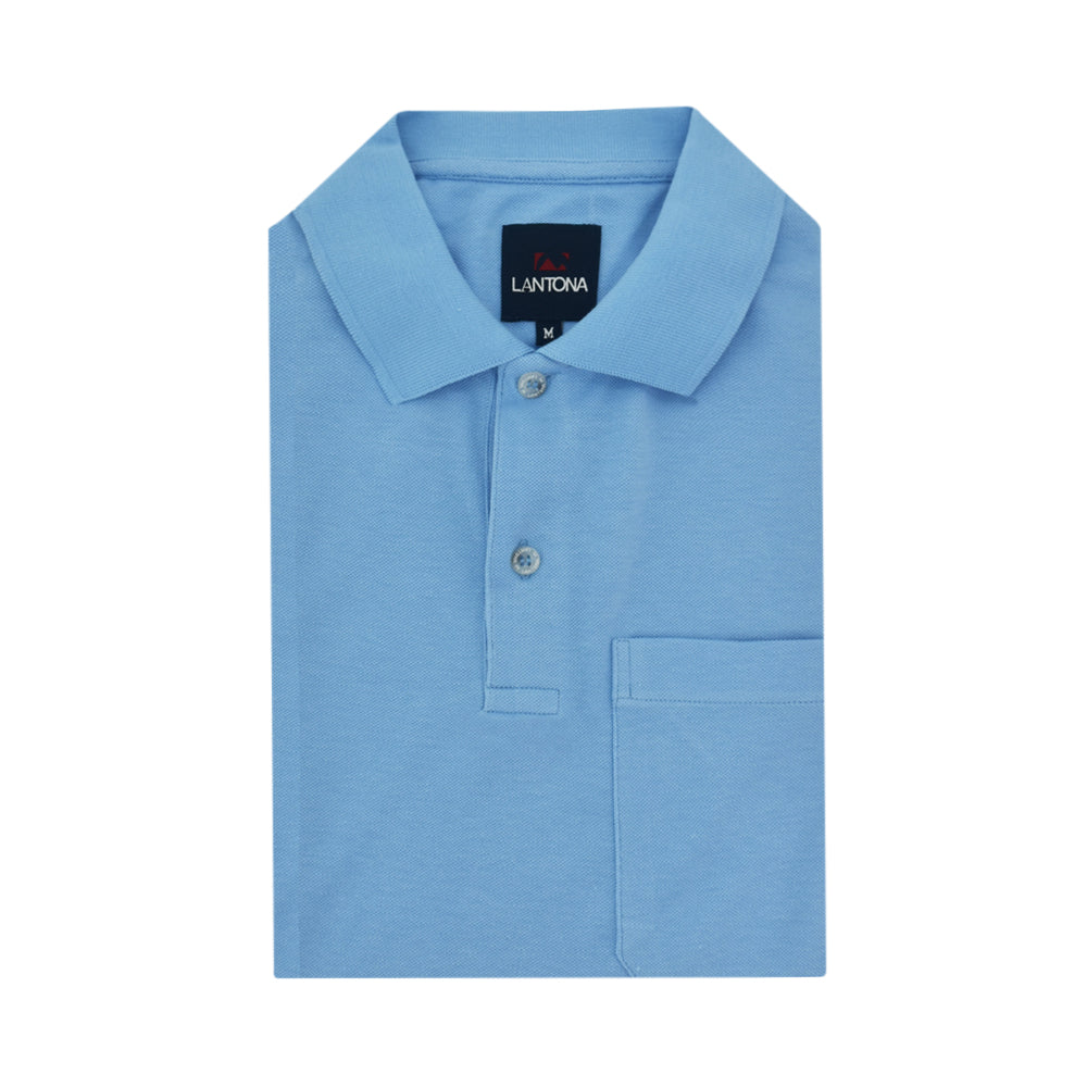 Lantona Short Sleeved Polo - Blue
